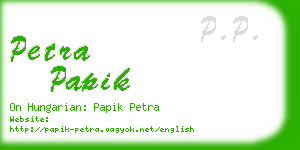 petra papik business card